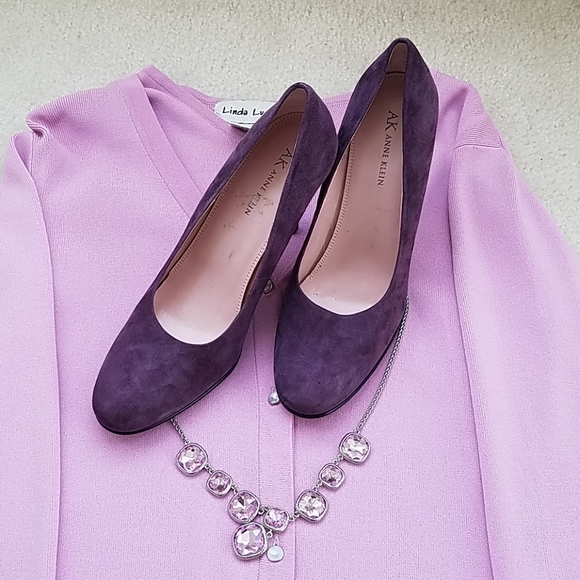 Anne Klein Shoes - Brand new beautiful purple round toe suede pumps